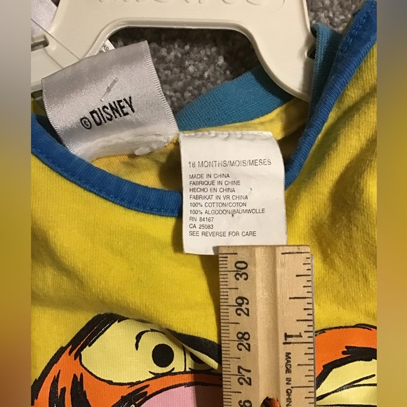 2 onesies and sweater for 18 month 14-18lb baby Disney Tigger, Train & Hornets - Picture 4 of 16